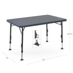 NEW - Crespo Camping Table 120x80cm - 2024