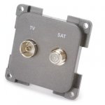 CBE TV & Satellite Grey Socket - KK2892