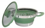 Eurotrail - Foldable Pan with Lid - Large - Green