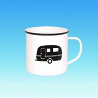 Retro Tin Mug: Caravan