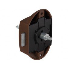 Rim Button Lock 25mm - Double Sided: Brown