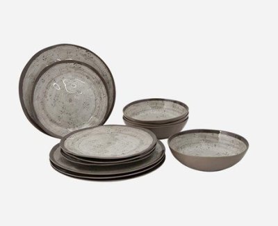 NEW - Halo Beige Melamine 12 Piece Dinner Set