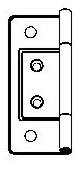 Flush Hinge : Flush Hinge 38mm